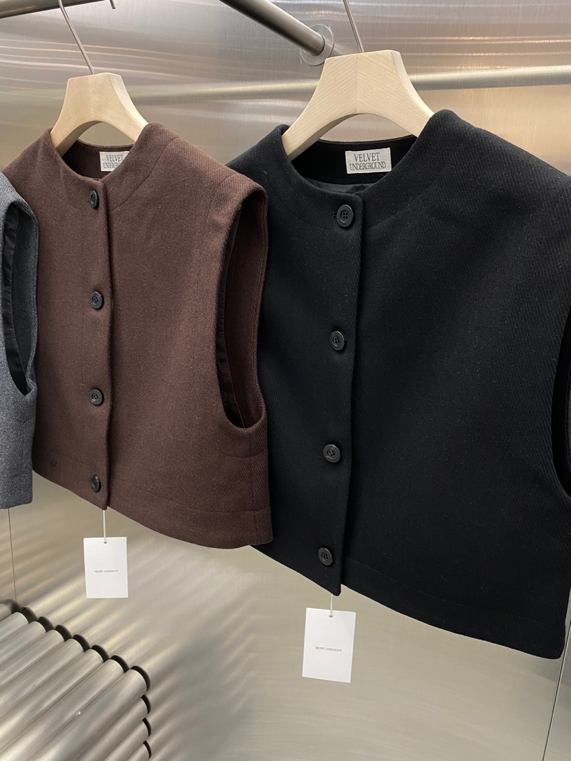 VELVET UNDERGROUND韓國代購㊣女士新品人氣真品推薦休閑馬甲VELVET UNDERGROUND馬甲