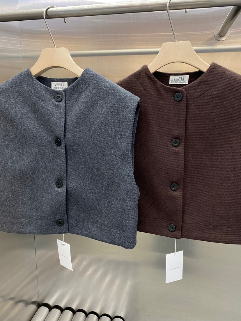 VELVET UNDERGROUND韓國代購㊣女士新品人氣真品推薦休閑馬甲VELVET UNDERGROUND馬甲