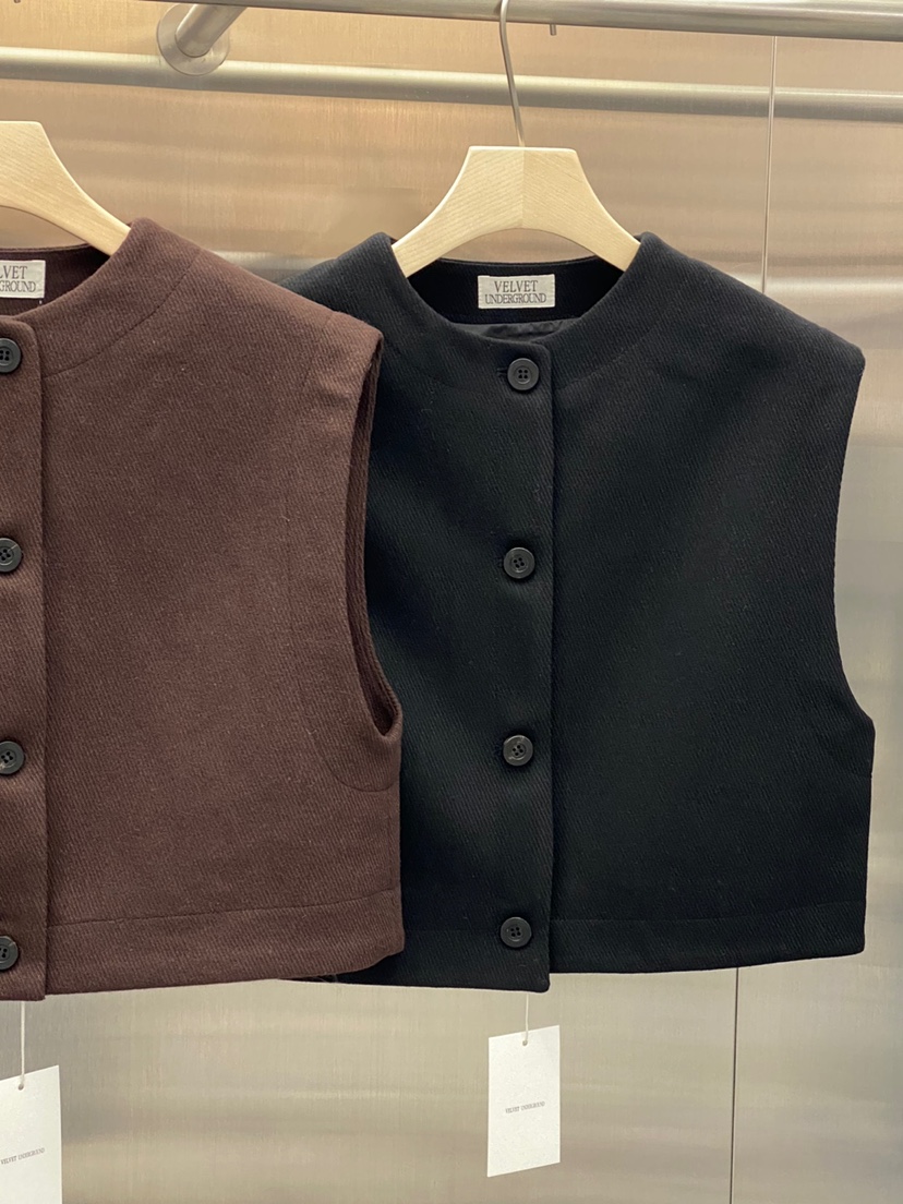 VELVET UNDERGROUND韓國代購㊣女士新品人氣真品推薦休閑馬甲VELVET UNDERGROUND馬甲