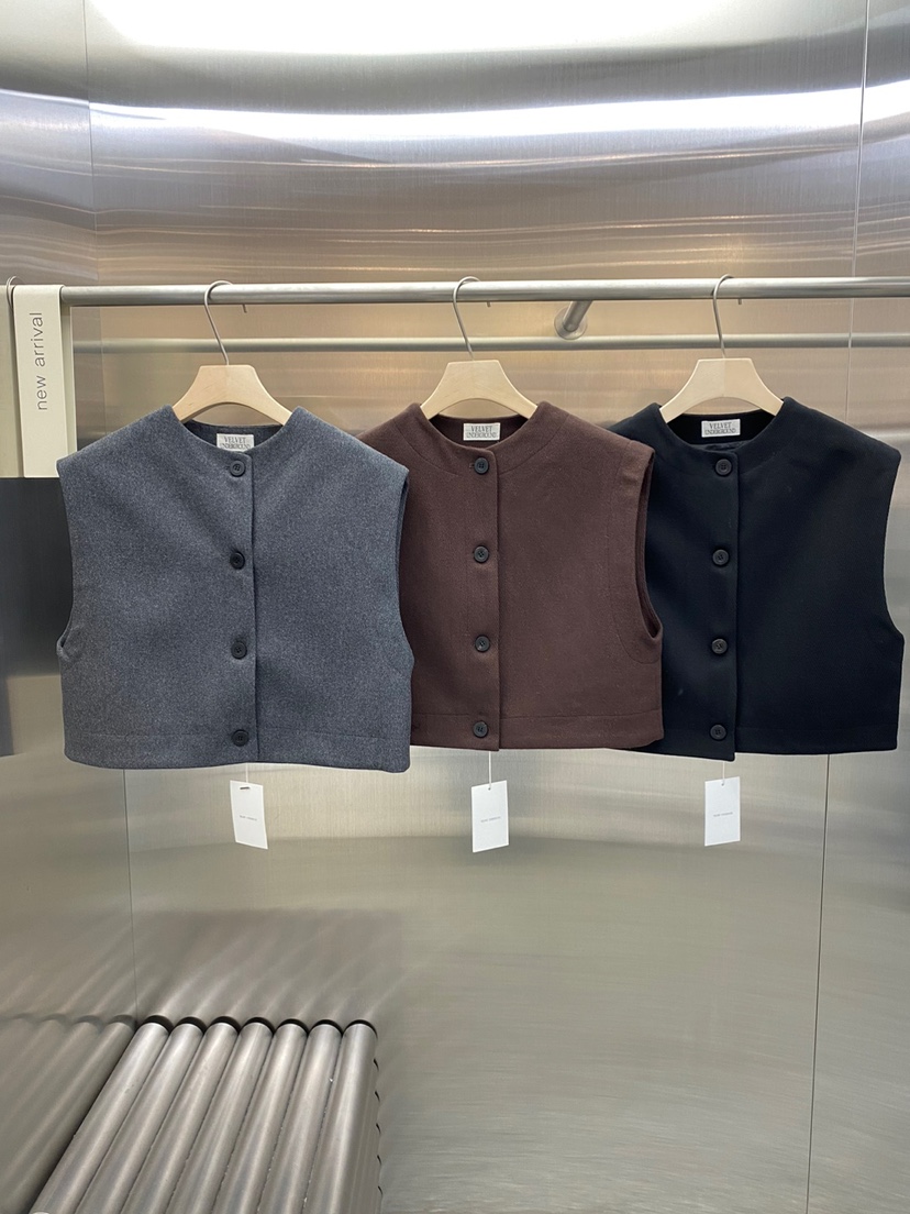 VELVET UNDERGROUND韓國代購㊣女士新品人氣真品推薦休閑馬甲VELVET UNDERGROUND馬甲