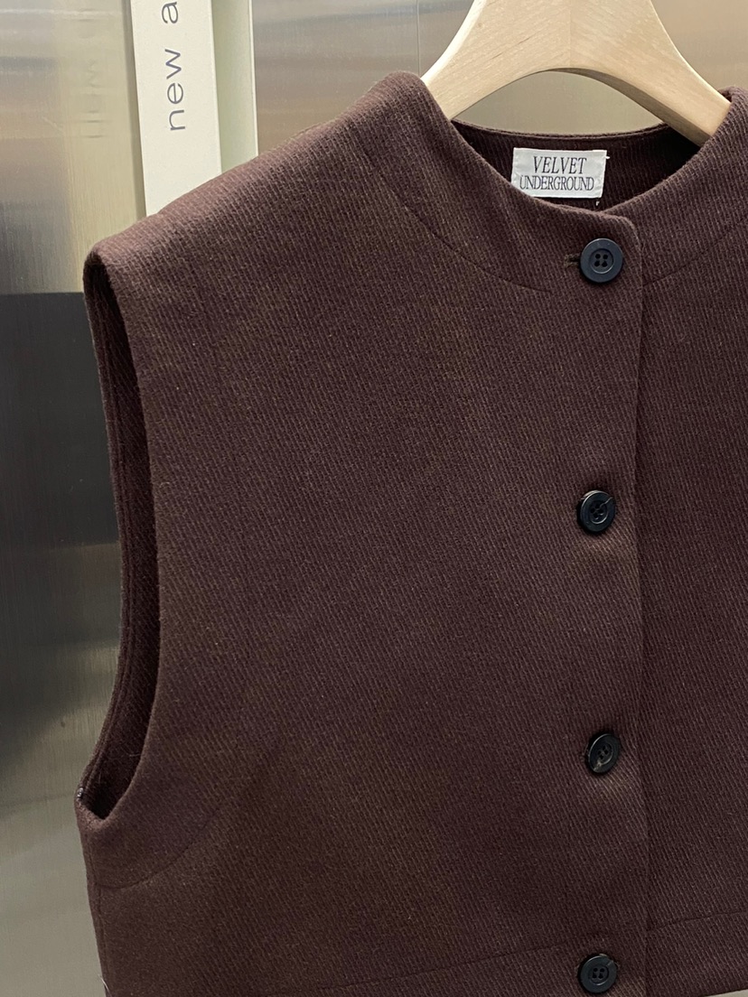 VELVET UNDERGROUND韓國代購㊣女士新品人氣真品推薦休閑馬甲VELVET UNDERGROUND馬甲