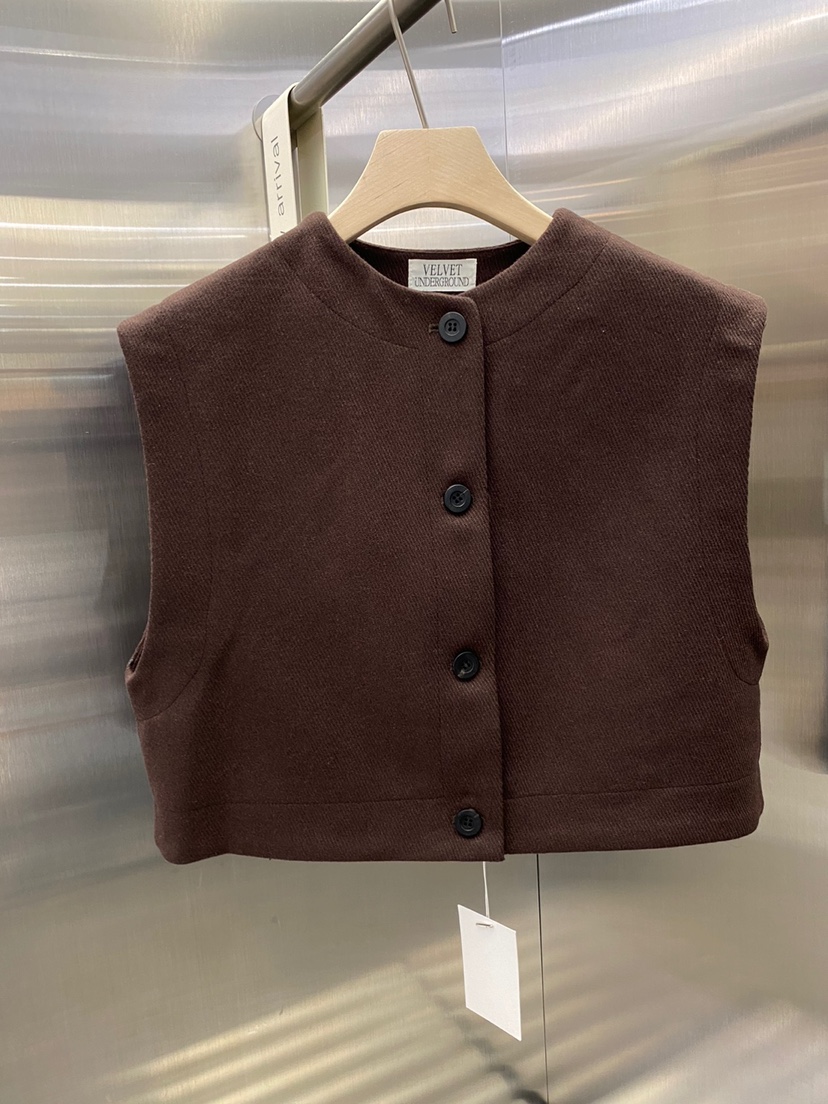 VELVET UNDERGROUND韓國代購㊣女士新品人氣真品推薦休閑馬甲VELVET UNDERGROUND馬甲