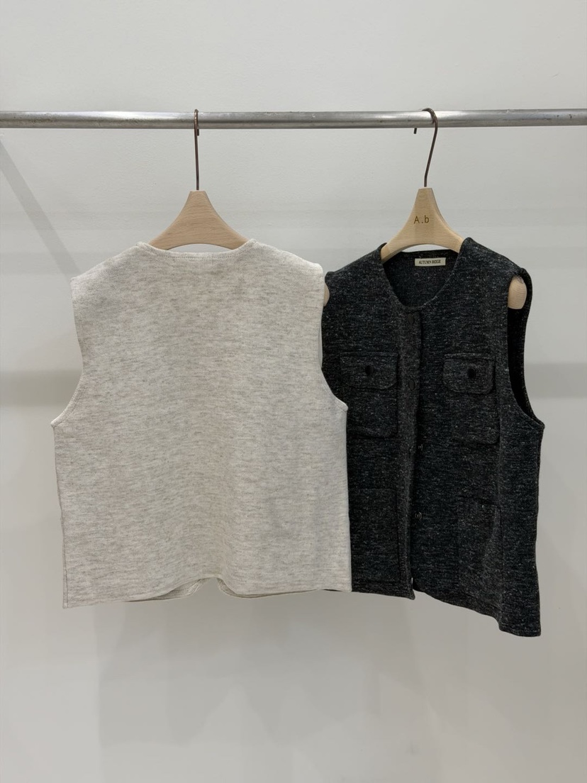 AUTUMN BEIGE-Q韓國直郵㊣女士新款25秋冬職業真品馬甲口袋A.b/AUTUMN BEIGE馬甲