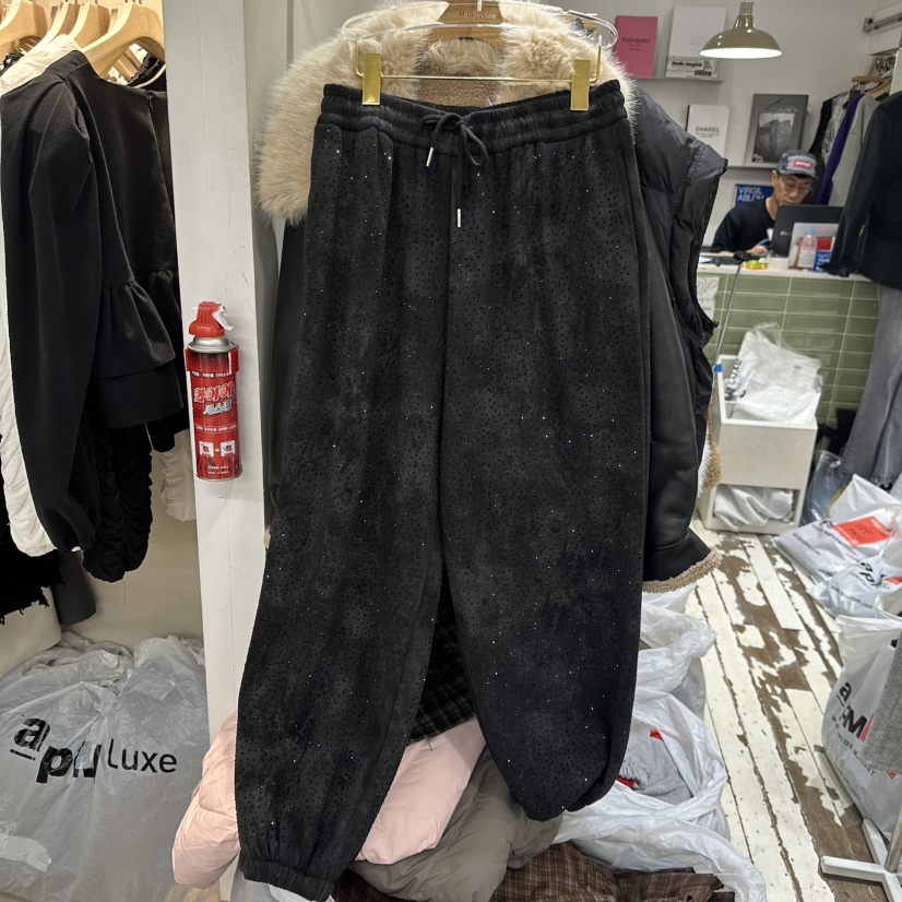 ABBEYLEE東大門㊣直郵女士新款人氣熱賣職業時尚休閑褲加絨ABBEYLEE休閑褲圖色2黑色