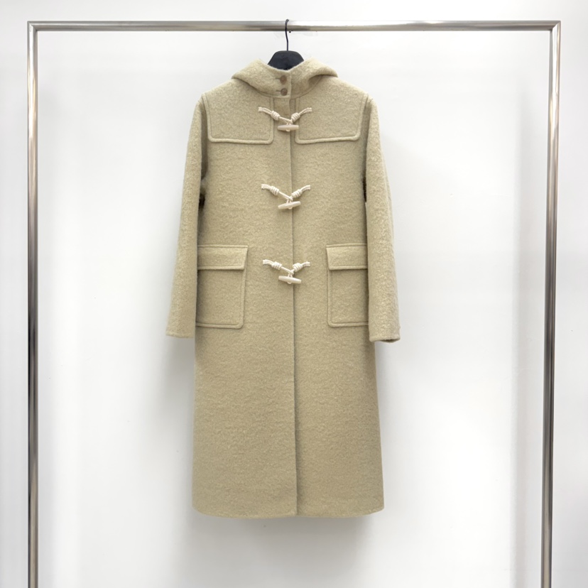 RIVER韓國代購㊣女士新品職業時尚真品25秋冬中長款大衣羊駝雙層WATER/RIVER中長款大衣圖色2