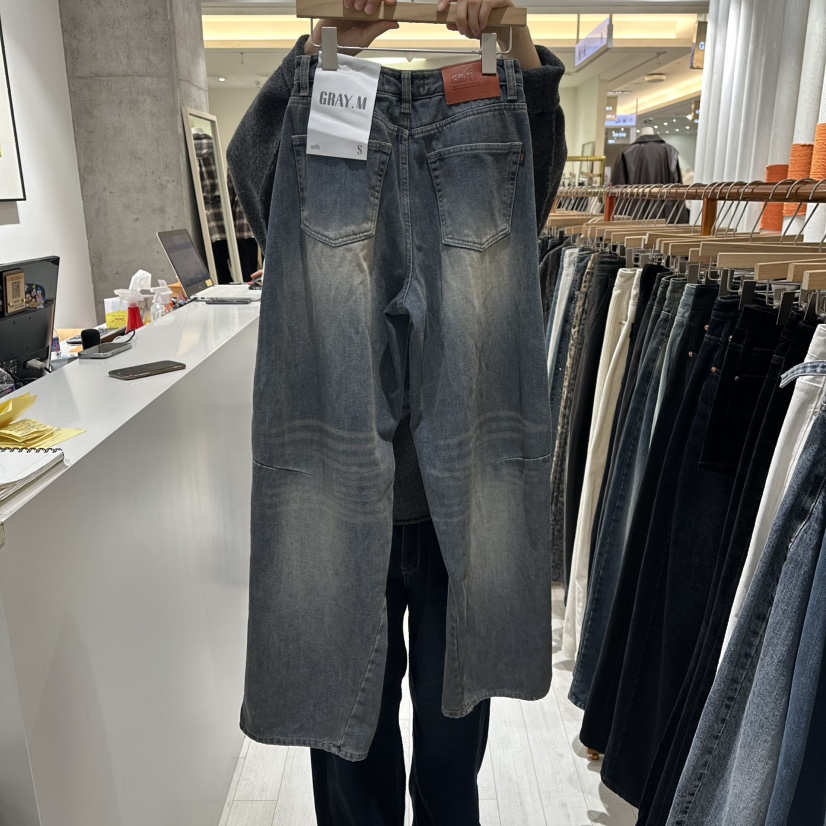 GRAYMELLOW東大門㊣直郵女裝新品25秋冬時尚休閑熱賣牛仔褲GRAYMELLOW牛仔褲