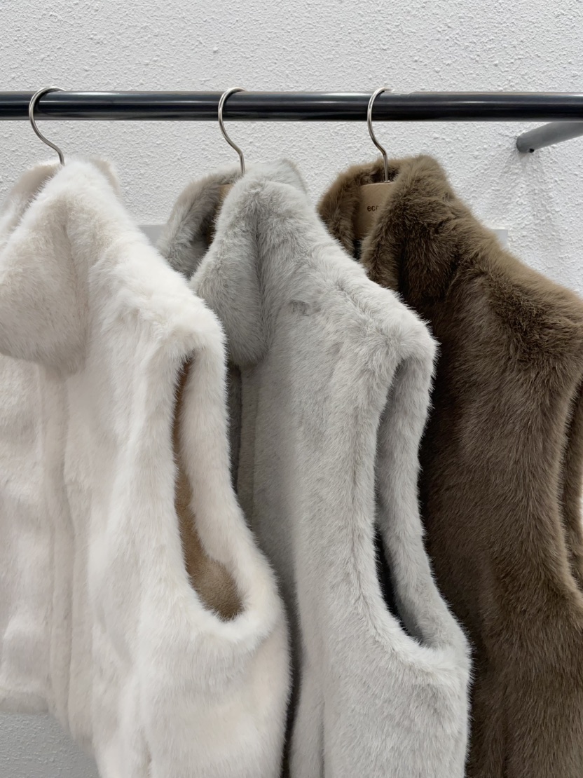 EGGPLANT韓國直郵㊣女裝新款時尚人氣熱賣25秋冬休閑馬甲貂皮EGGPLANT馬甲