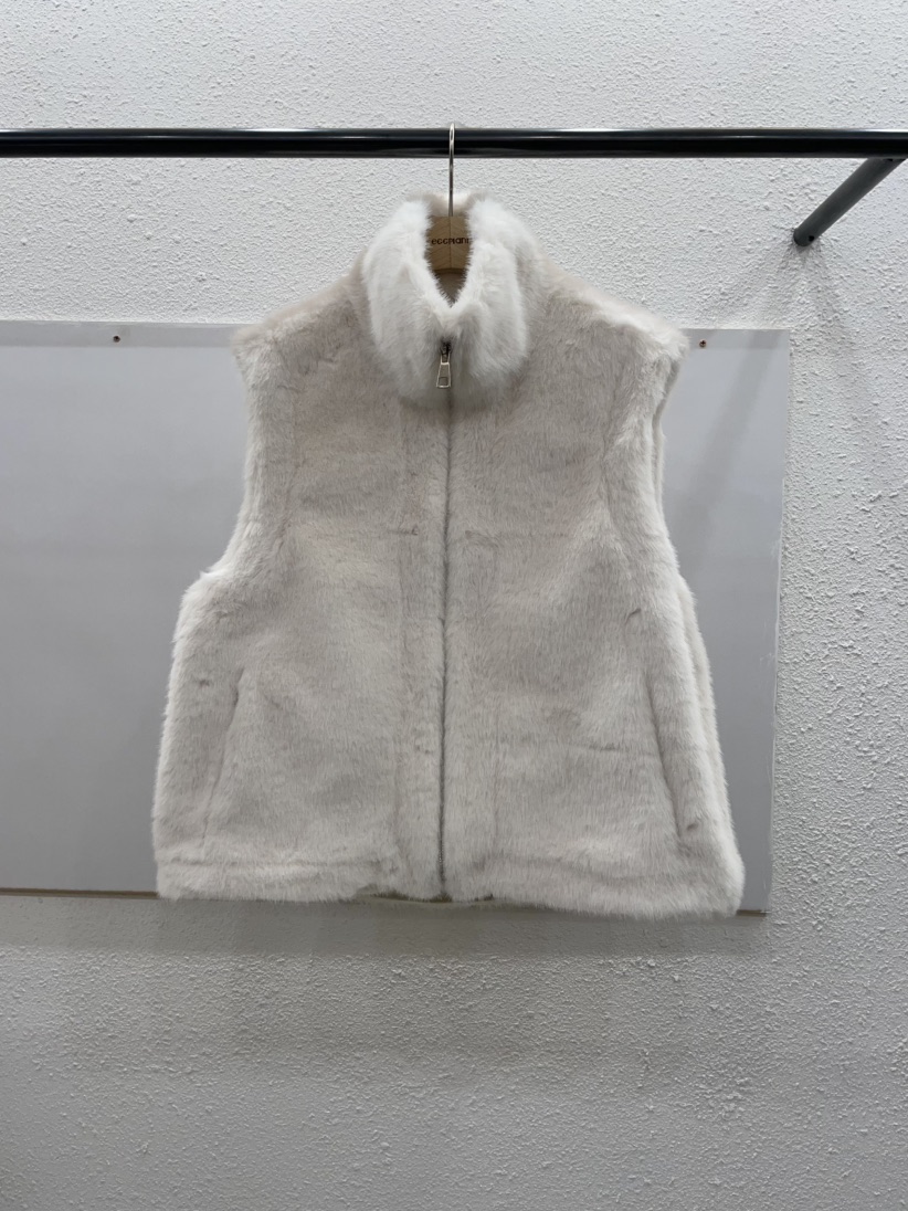 EGGPLANT韓國直郵㊣女裝新款時尚人氣熱賣25秋冬休閑馬甲貂皮EGGPLANT馬甲