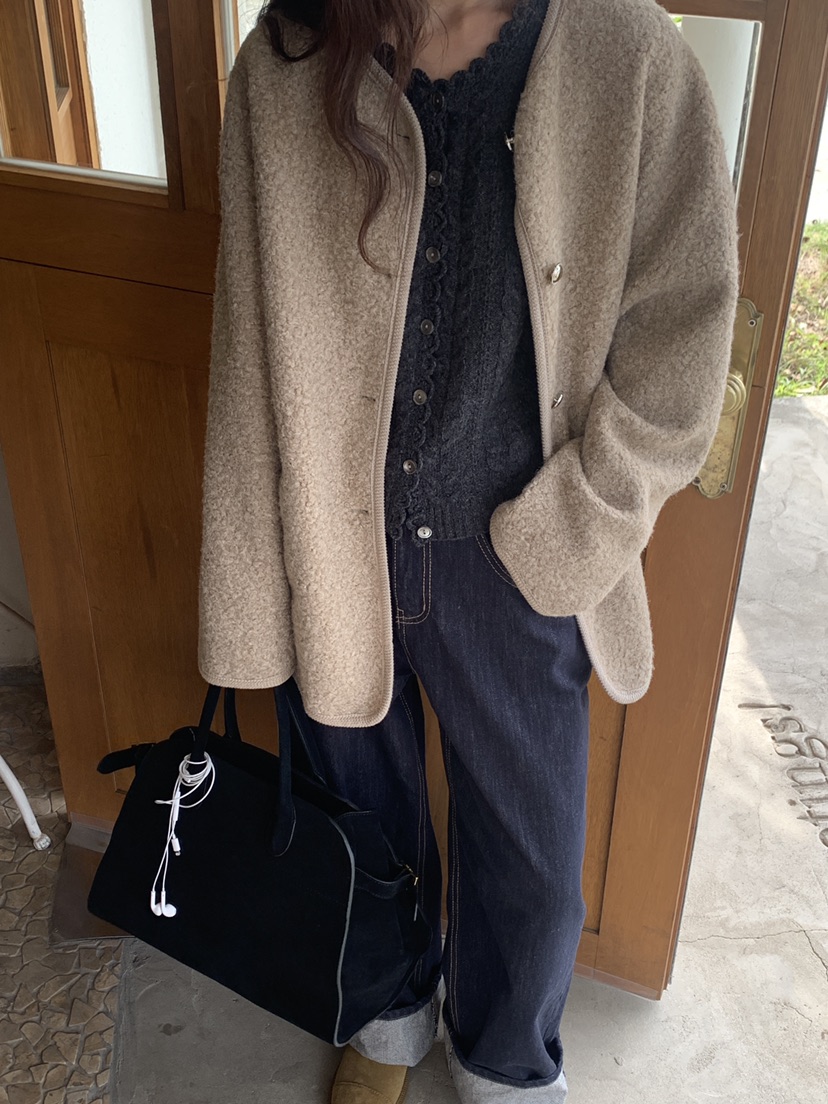 LOGARDEN韓國直郵㊣女士新品25秋冬休閑人氣真品時尚職業夾克LO GARDEN夾克