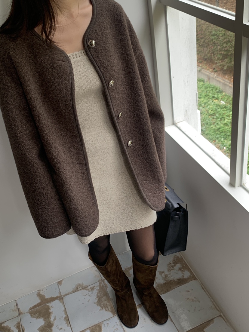 LOGARDEN韓國直郵㊣女士新品25秋冬休閑人氣真品時尚職業夾克LO GARDEN夾克圖色2