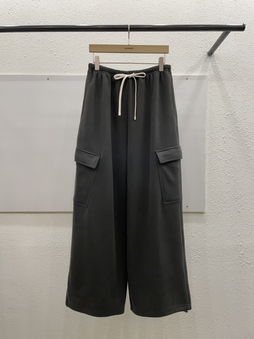 EGGPLANT韓國代購㊣女士新品25秋冬人氣休閑時尚休閑褲加絨EGGPLANT休閑褲圖色2