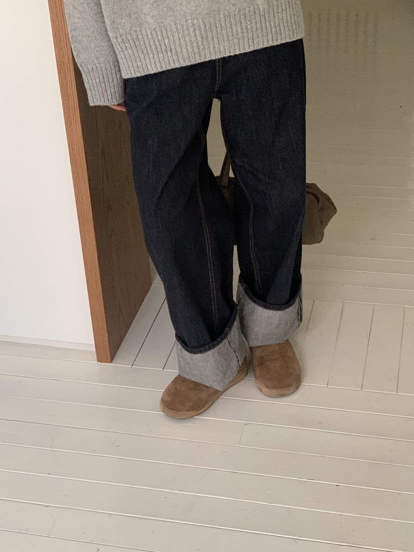 LOGARDEN韓國代購㊣女裝新款職業休閑25秋冬人氣真品牛仔褲LO GARDEN牛仔褲