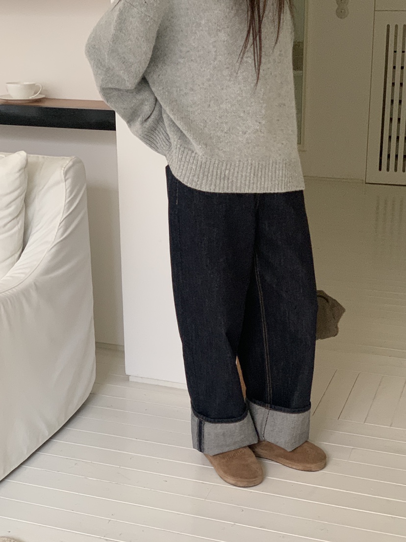 LOGARDEN韓國代購㊣女裝新款職業休閑25秋冬人氣真品牛仔褲LO GARDEN牛仔褲