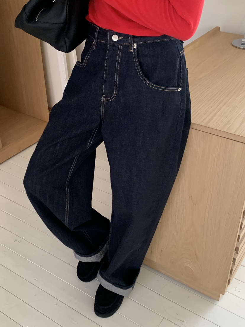 LOGARDEN韓國代購㊣女裝新款職業休閑25秋冬人氣真品牛仔褲LO GARDEN牛仔褲