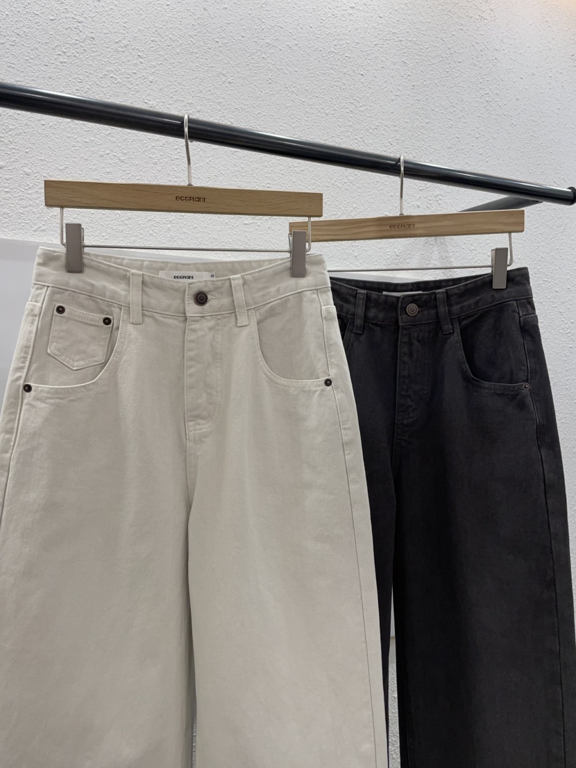 EGGPLANT東大門㊣代購女士新品25秋冬推薦休閑時尚熱賣牛仔褲EGGPLANT牛仔褲