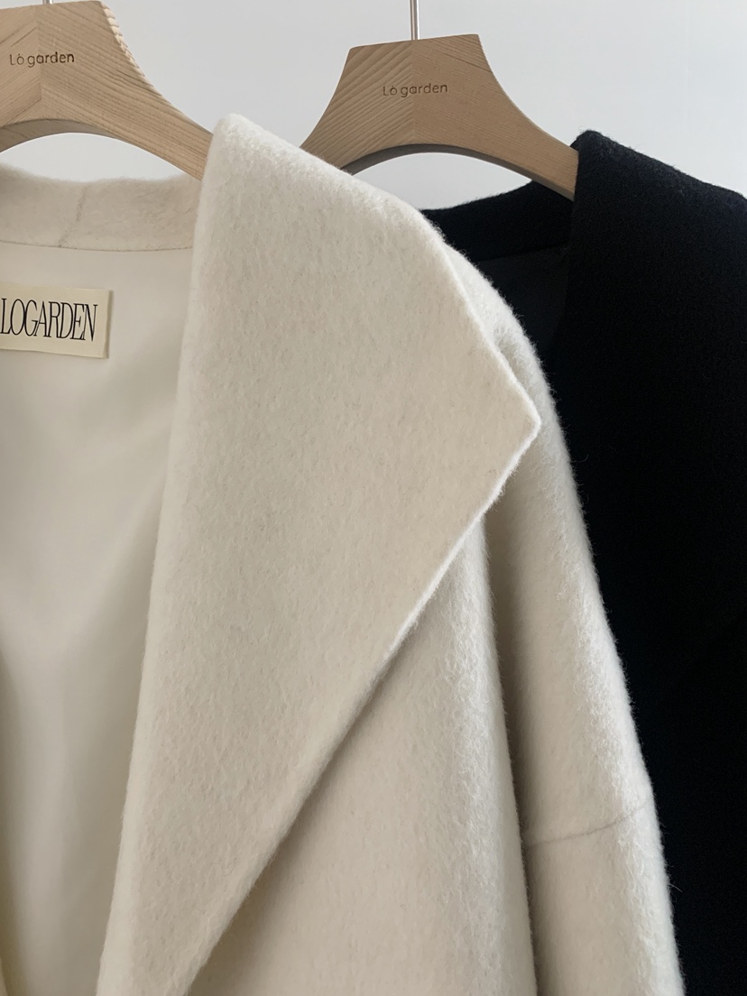 LOGARDEN東大門㊣代購女士新款時尚25秋冬休閑人氣中長款大衣LO GARDEN中長款大衣
