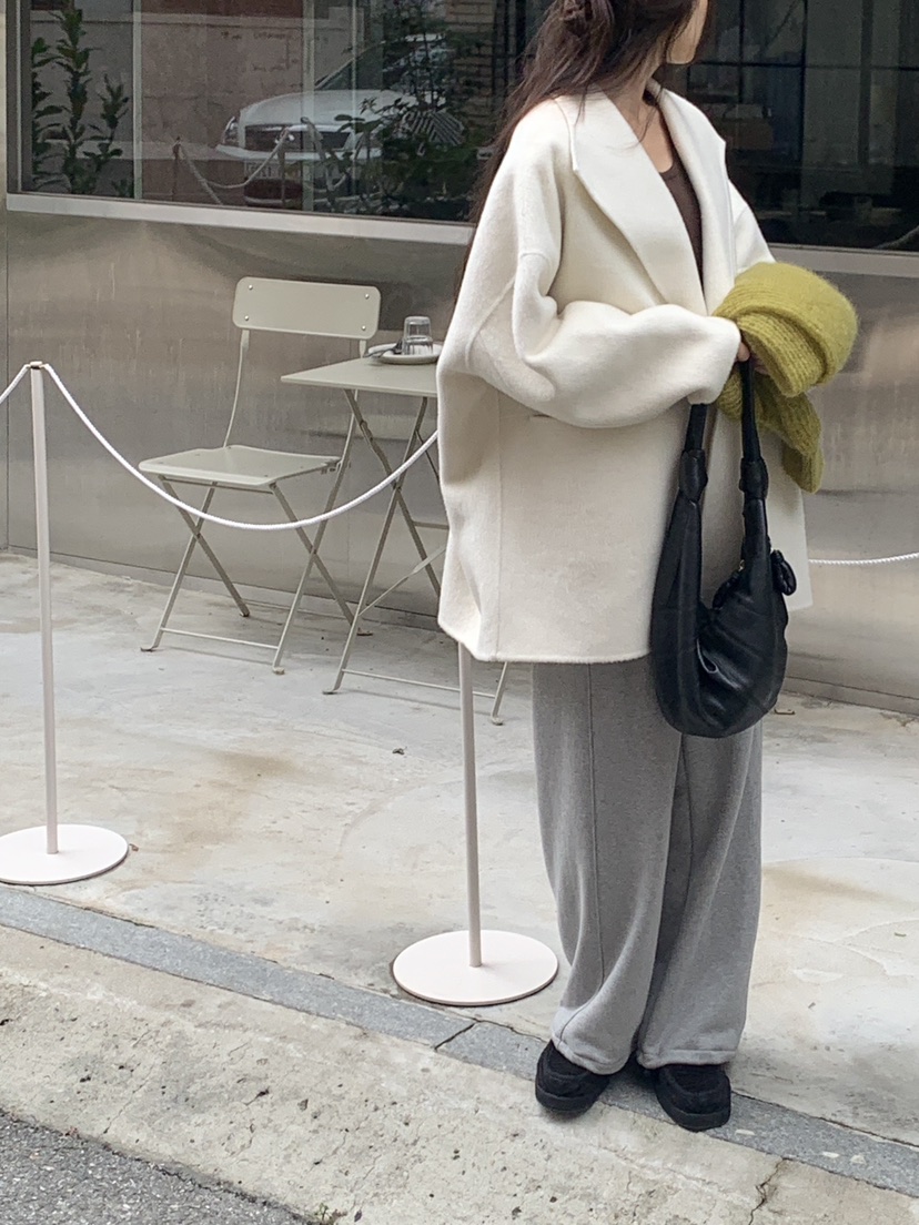 LOGARDEN東大門㊣代購女士新款時尚25秋冬休閑人氣中長款大衣LO GARDEN中長款大衣