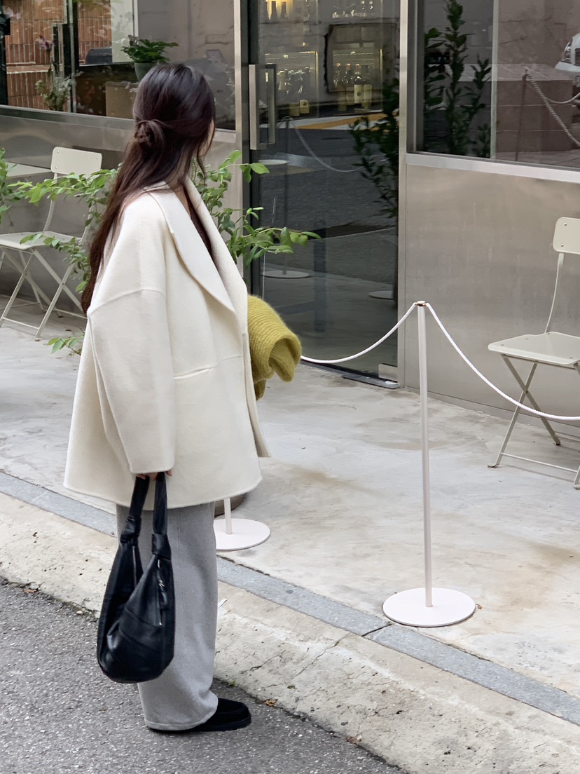 LOGARDEN東大門㊣代購女士新款時尚25秋冬休閑人氣中長款大衣LO GARDEN中長款大衣