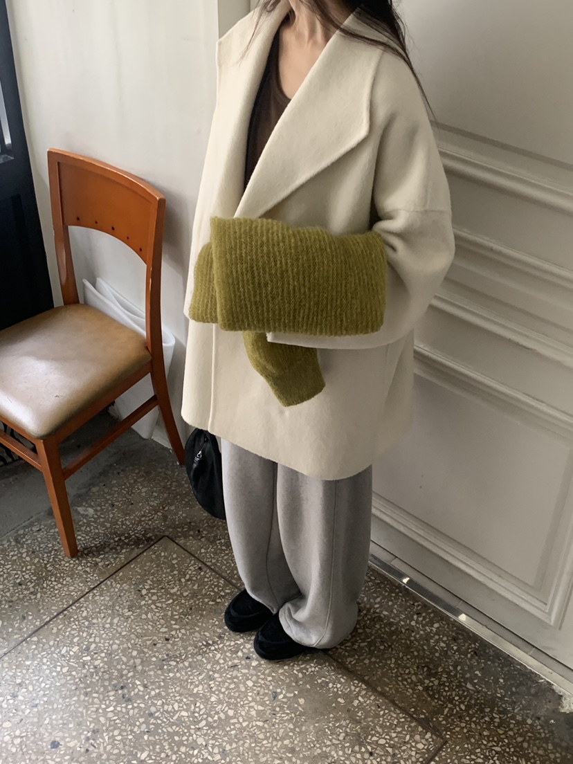 LOGARDEN東大門㊣代購女士新款時尚25秋冬休閑人氣中長款大衣LO GARDEN中長款大衣