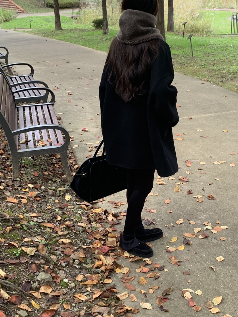 LOGARDEN東大門㊣代購女士新款時尚25秋冬休閑人氣中長款大衣LO GARDEN中長款大衣