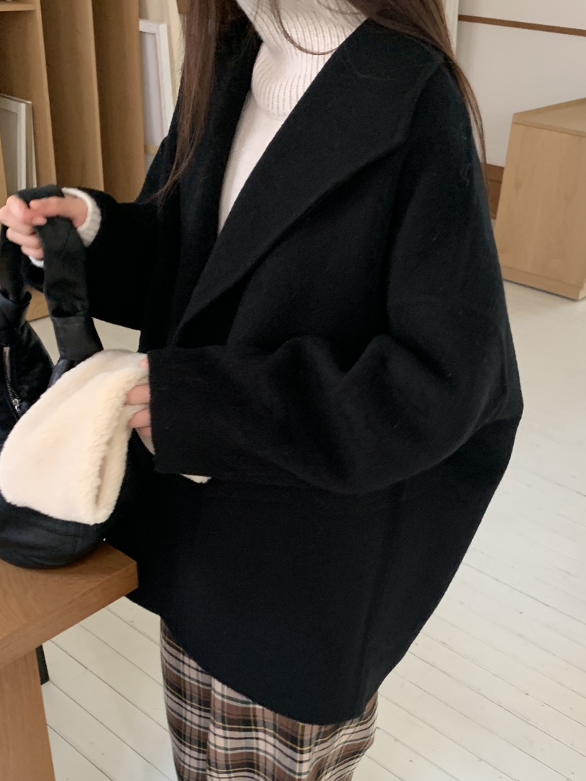 LOGARDEN東大門㊣代購女士新款時尚25秋冬休閑人氣中長款大衣LO GARDEN中長款大衣