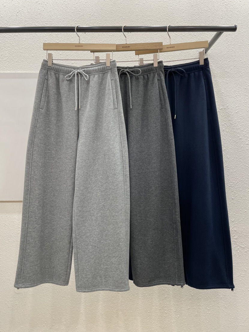 EGGPLANT東大門㊣代購女裝新品時尚推薦休閑褲口袋加絨抓絨EGGPLANT休閑褲