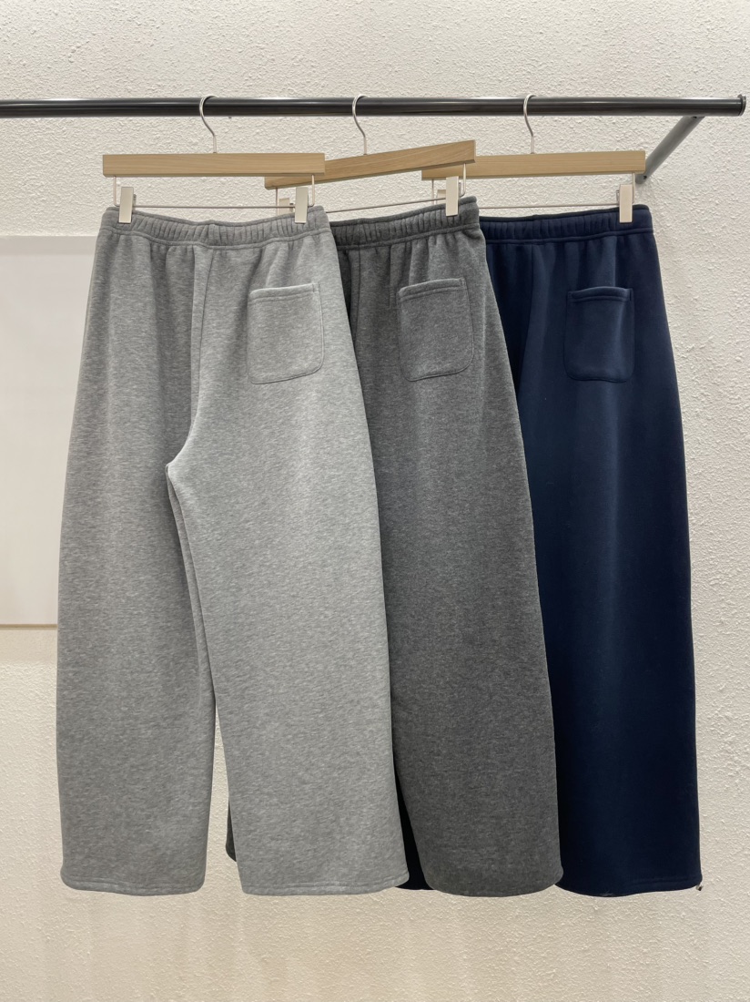 EGGPLANT東大門㊣代購女裝新品時尚推薦休閑褲口袋加絨抓絨EGGPLANT休閑褲