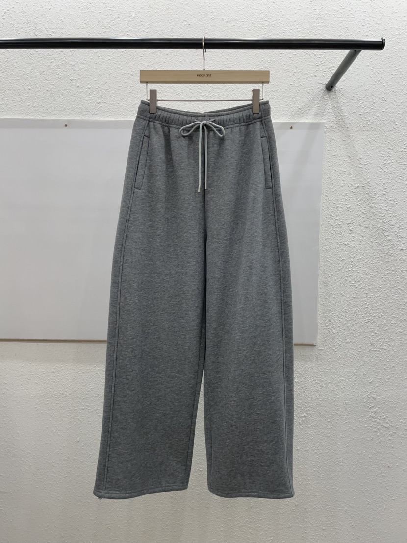 EGGPLANT東大門㊣代購女裝新品時尚推薦休閑褲口袋加絨抓絨EGGPLANT休閑褲圖色1