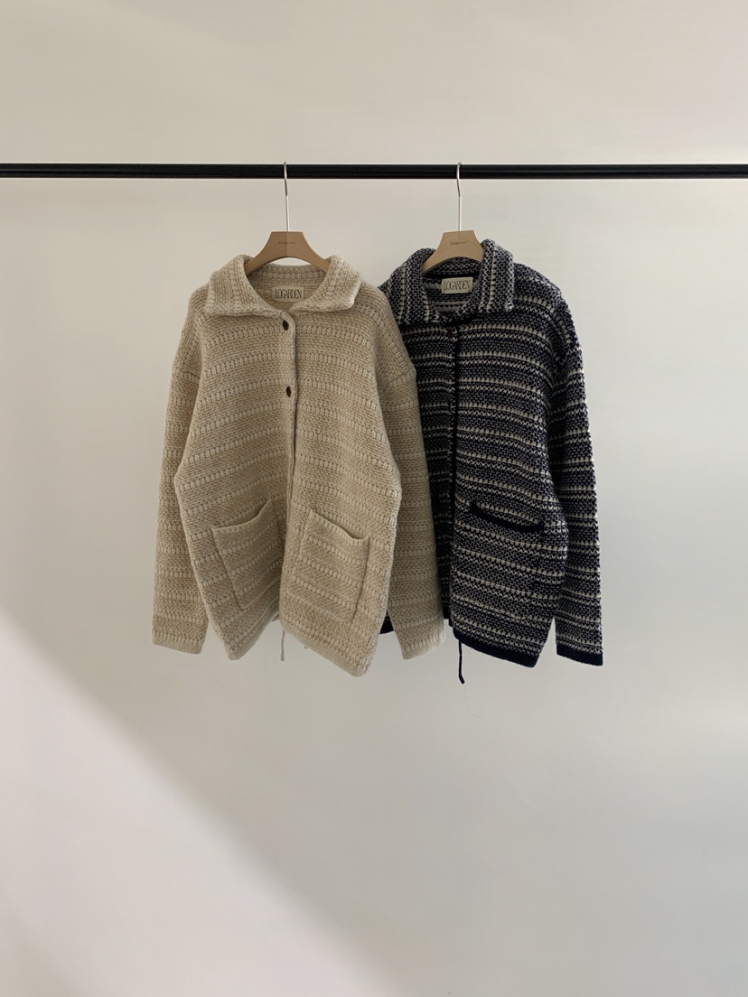 LOGARDEN東大門㊣實拍女裝新款25秋冬時尚職業人氣針織衫口袋LO GARDEN針織衫