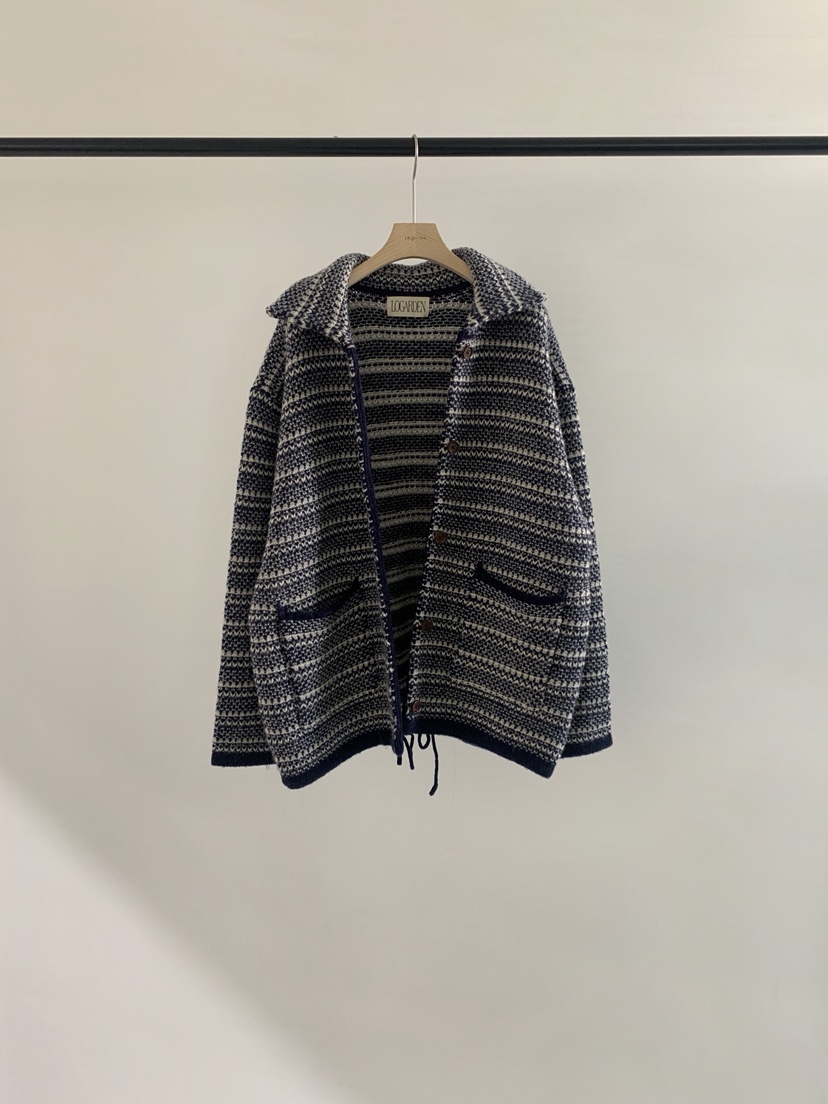 LOGARDEN東大門㊣實拍女裝新款25秋冬時尚職業人氣針織衫口袋LO GARDEN針織衫