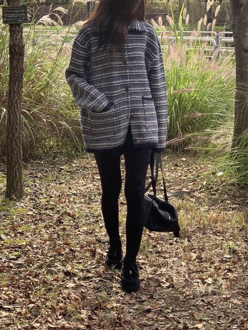 LOGARDEN東大門㊣實拍女裝新款25秋冬時尚職業人氣針織衫口袋LO GARDEN針織衫