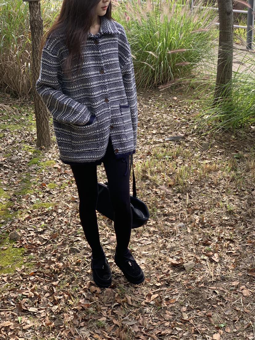 LOGARDEN東大門㊣實拍女裝新款25秋冬時尚職業人氣針織衫口袋LO GARDEN針織衫