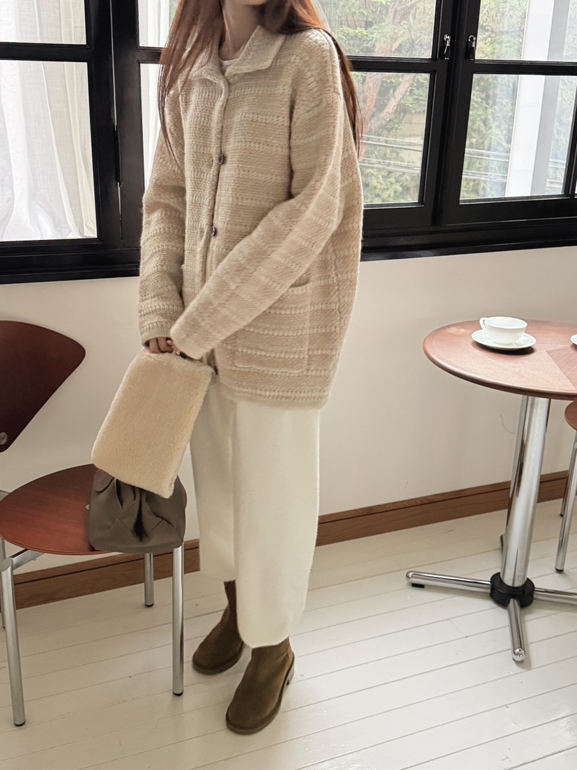 LOGARDEN東大門㊣實拍女裝新款25秋冬時尚職業人氣針織衫口袋LO GARDEN針織衫