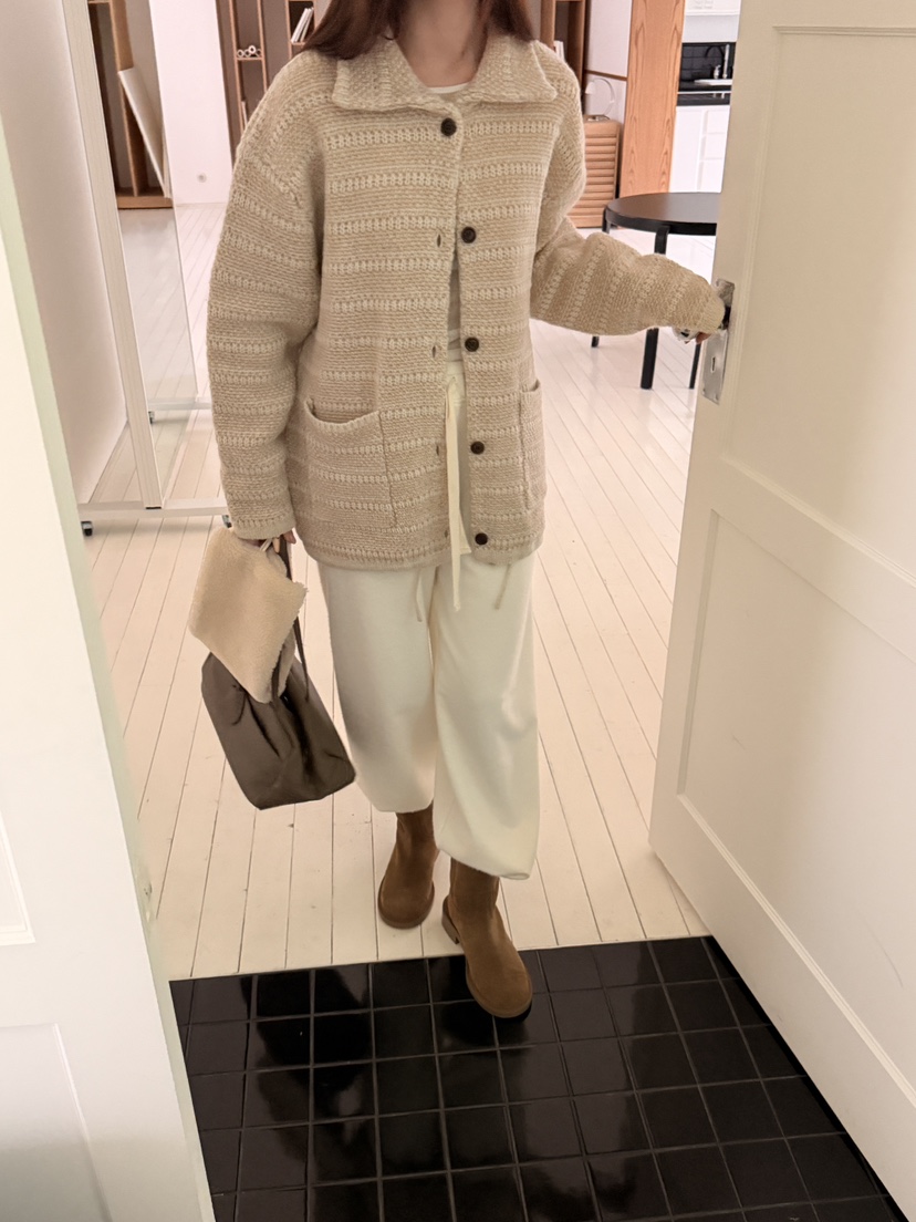 LOGARDEN東大門㊣實拍女裝新款25秋冬時尚職業人氣針織衫口袋LO GARDEN針織衫