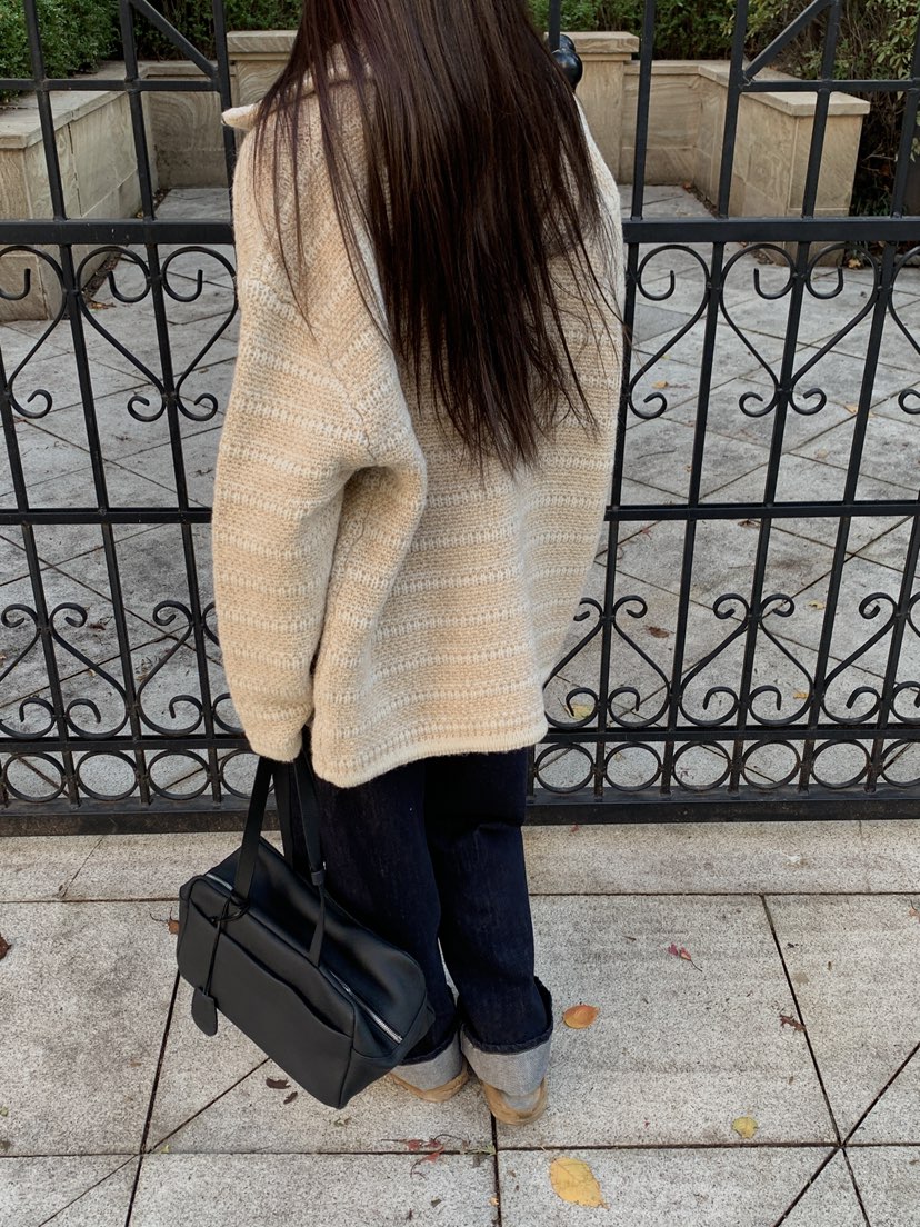 LOGARDEN東大門㊣實拍女裝新款25秋冬時尚職業人氣針織衫口袋LO GARDEN針織衫