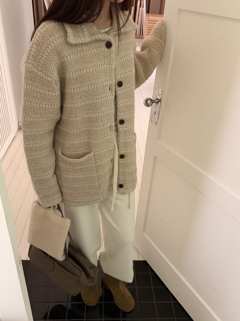 LOGARDEN東大門㊣實拍女裝新款25秋冬時尚職業人氣針織衫口袋LO GARDEN針織衫圖色2