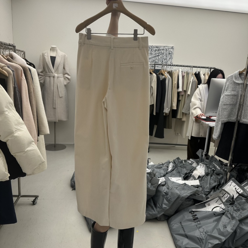 MER東大門㊣直郵女裝新品25秋冬真品休閑推薦時尚休閑褲燈心絨MER/ANGELO BIANCO休閑褲