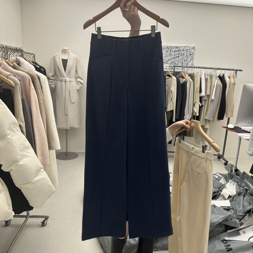 MER東大門㊣直郵女裝新品25秋冬真品休閑推薦時尚休閑褲燈心絨MER/ANGELO BIANCO休閑褲圖色3