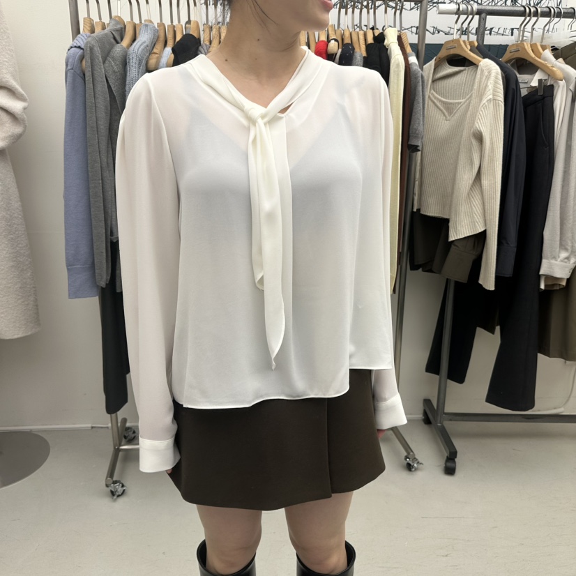 MER韓國代購㊣女裝新款休閑人氣推薦時尚職業熱賣襯衫蕾絲衫MER/ANGELO BIANCO襯衫/蕾絲衫