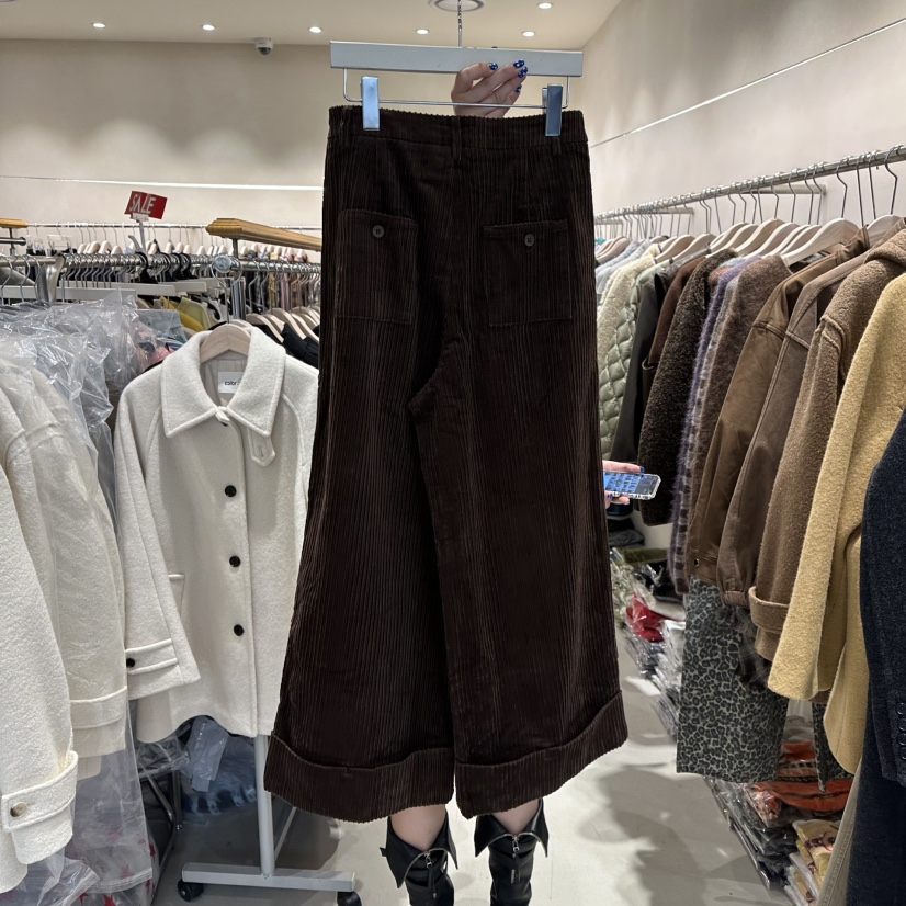 CREME BRULEE東大門㊣代購女士新品休閑人氣時尚休閑褲燈芯絨CREME BRULEE/DH休閑褲