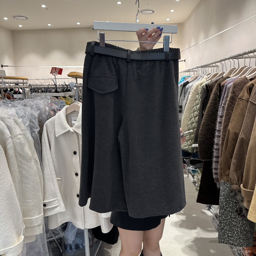 CREME BRULEE東大門㊣代購女士新款熱賣人氣推薦短褲含腰帶CREME BRULEE/DH短褲