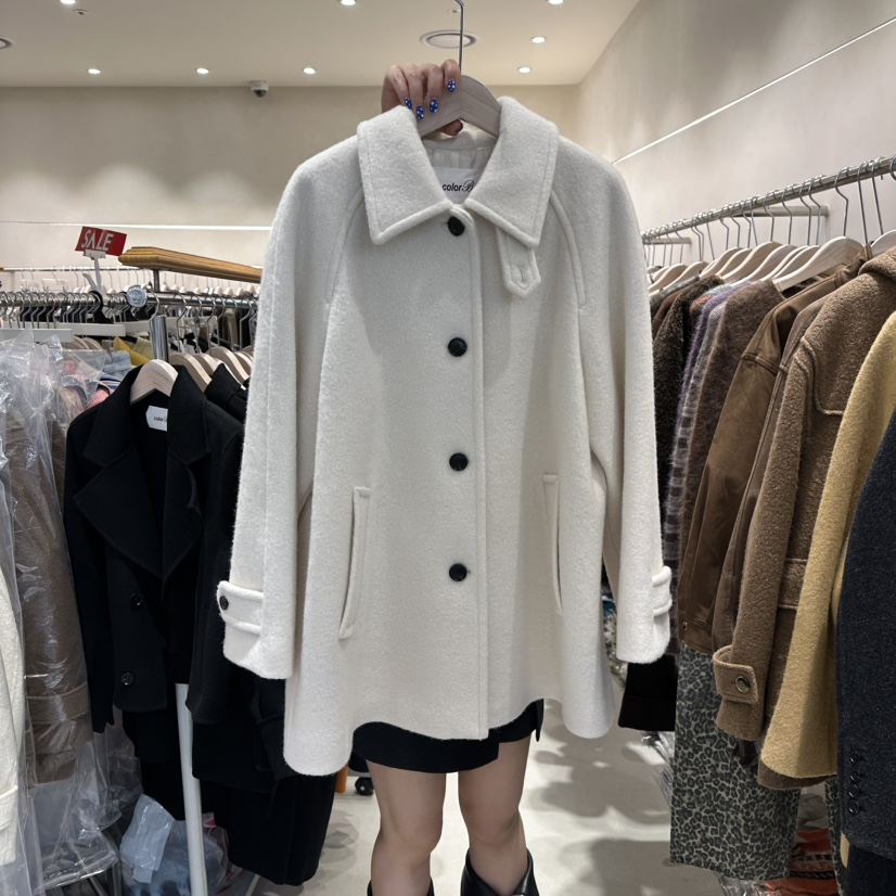 CREME BRULEE東大門㊣直郵女裝新品時尚休閑25秋冬夾克羊駝CREME BRULEE/DH夾克