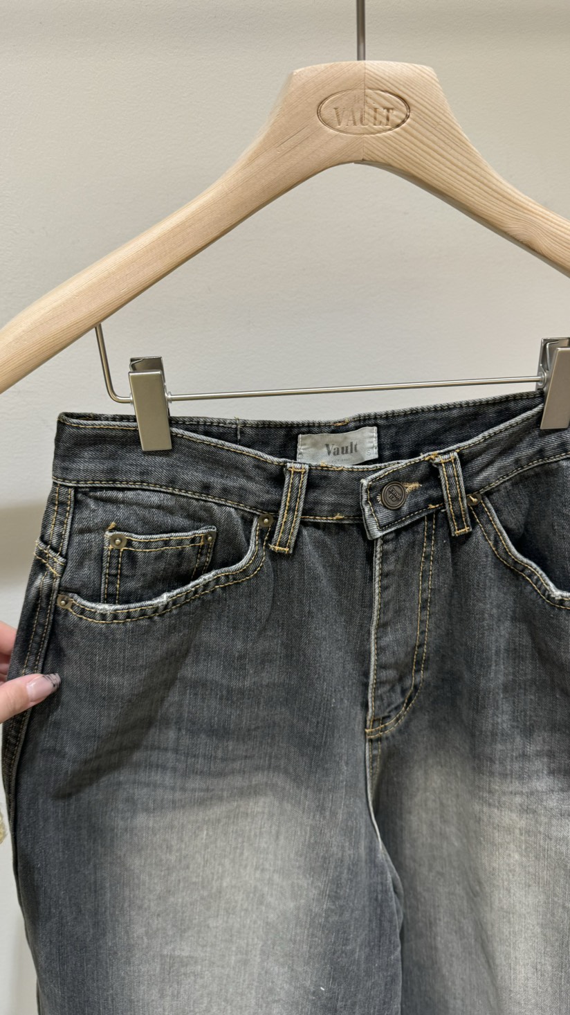 VAULT韓國直郵㊣女士新品推薦休閑真品時尚熱賣25秋冬牛仔褲VAULT牛仔褲