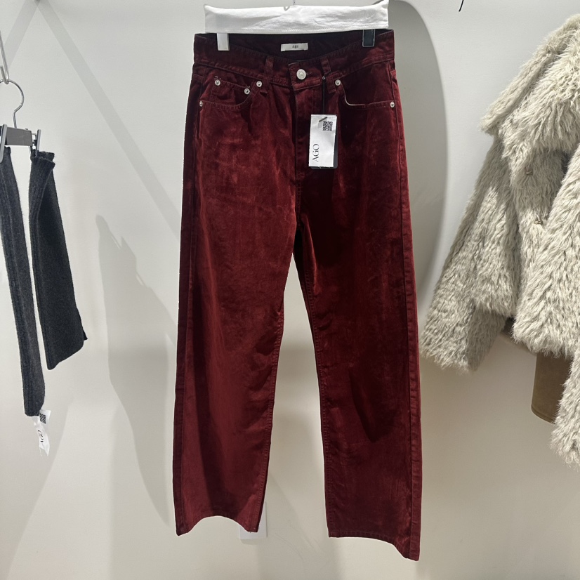 AGO韓國直郵㊣女裝新品真品休閑推薦人氣25秋冬職業休閑褲絲絨AGO休閑褲