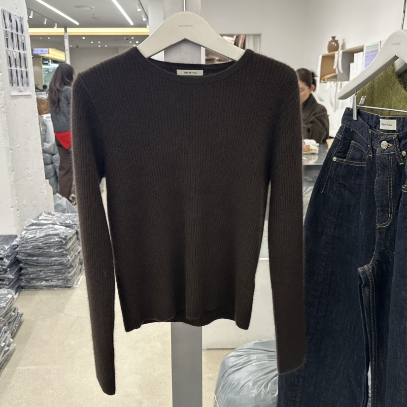 HELVETICA東大門㊣直郵女士新款時尚職業針織衫不含圍巾羅紋HELVETICA針織衫圖色3