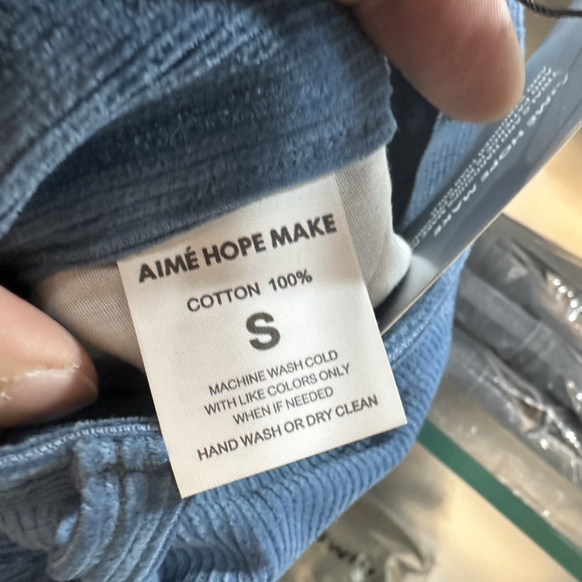 AIME HOPE MAKE東大門㊣代購女裝新品25秋冬牛仔褲燈芯絨AIME HOPE MAKE牛仔褲