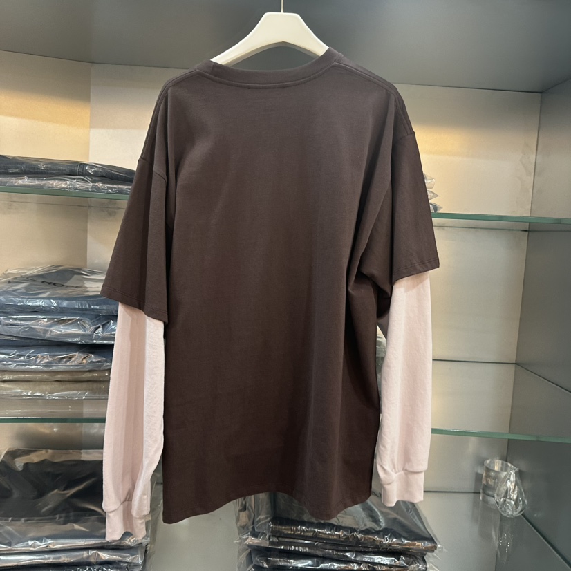 AIME HOPE MAKE韓國代購㊣女裝新品25秋冬職業長袖T恤假兩件AIME HOPE MAKE長袖T恤