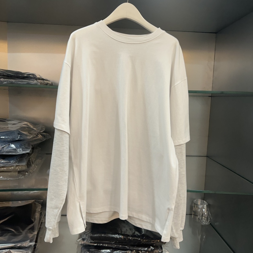 AIME HOPE MAKE韓國代購㊣女裝新品25秋冬職業長袖T恤假兩件AIME HOPE MAKE長袖T恤