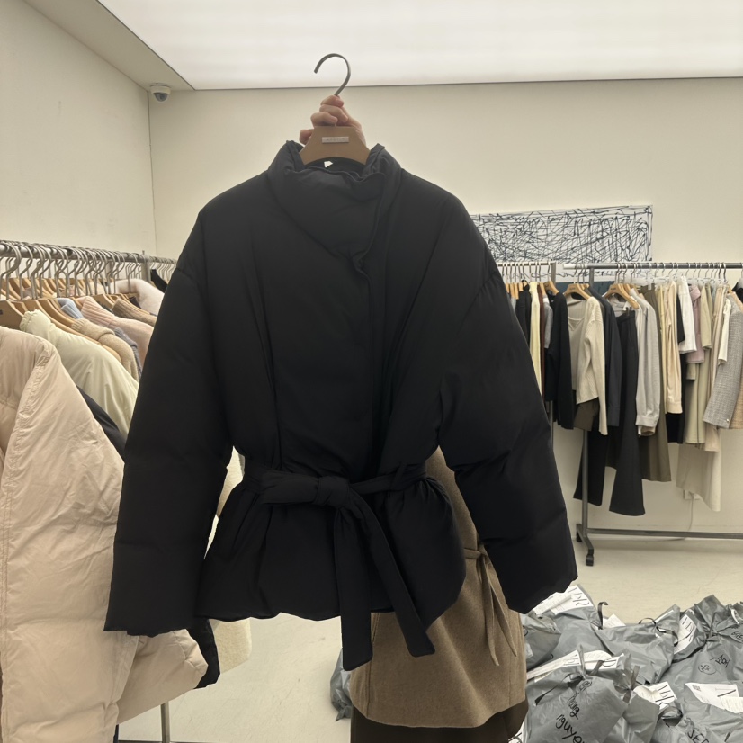 MER東大門㊣直郵女士新品推薦25秋冬真品短款羽絨服含腰帶鴨絨MER/ANGELO BIANCO短款羽絨服圖色2