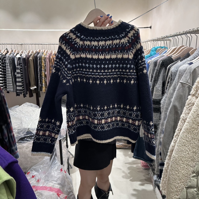 CREME BRULEE東大門㊣實拍女士新款25秋冬熱賣時尚休閑針織衫CREME BRULEE/DH針織衫